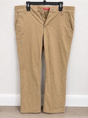 Unionbay Women’s Khaki Stretch Chino Pants Size Large Casual Straight Leg